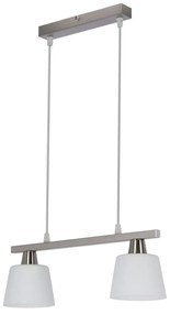 Biała lampa sufitowa ze szklanym kloszem 40x11 cm Hybryda – Candellux Lighting