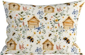 Bawełniana poszewka na poduszkę WOODEN HOUSES POLY 50x70 cm, kolorowa