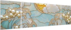 Obraz - 3D perły w oceanie (170x50 cm)
