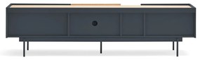 Antracytowo-naturalna szafka pod TV w dekorze dębu 180x45 cm Otto – Teulat