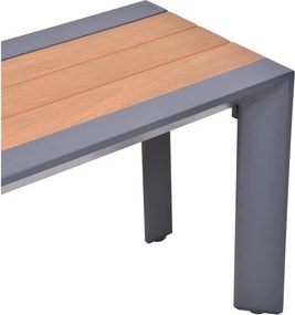 Ciemnoszaro-brązowa metalowa ławka ogrodowa Silea – Garden Pleasure