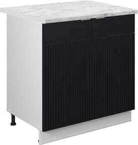 Szafka pod zlew czarne paski 80x60x82 fame-line