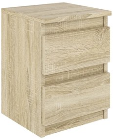 Szafka nocna BASIC 2 szuflady – Dąb Sonoma | 30x41x30 cm