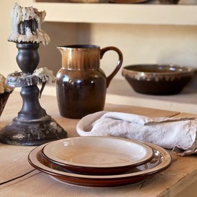Ceglasto-beżowy kamionkowy talerz deserowy ø 20 cm Poterie – Casafina