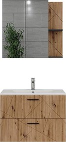 Zestaw mebli łazienkowych antracyt/artisan 80x44.6x57 irma