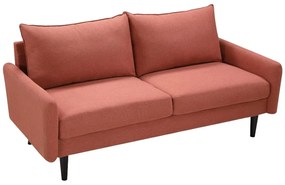 Kanapa 3-osobowa HALIA z tkaniny – kolor terracotta