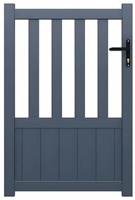 Skrzydłowa, aluminiowa furtka ażurowa Dł.100 x Wys.140 cm antracytowa TARNOS II