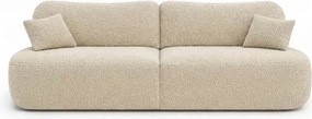Sofa AVERIO Rozkładana Dwuosobowa Beżowa Boucle Japandi