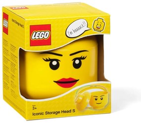 Pojemnik w kształcie głowy LEGO® Girl, Ø 16,3 cm