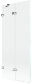 Mexen Lunar parawan nawannowy 2-skrzydłowy lewy 80 x 150 cm, transparent, chrom - 897-080-100-01-00-L
