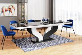 Rozkładany stół jadalniany w wysokim połysku Viva