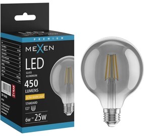 Mexen Vintis żarówka filament LED E27, G95, 6W, Ciepła - 2200K, 450 lm, smoke - L157-E27-0622-70