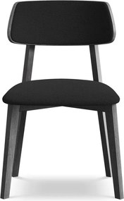 Czarne krzesło z litego drewna Niu – Makamii