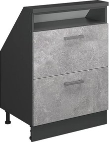 Szafka kuchenna na dach skośny beton 60x46x81.6 r-line