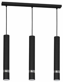 Lampa wisząca JOKER BLACK/CHROME 3xGU10, na listwie