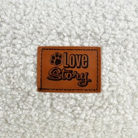 Kremowe legowisko dla psów ø 55 cm – Love Story