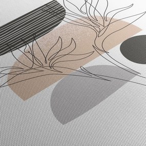 Obraz - Line art flowers N⁰2 (170x50 cm)