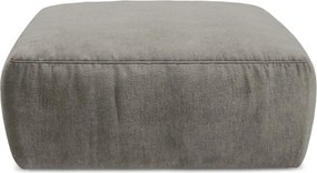 Szary podnóżek z tkaniny szenilowej Kuki – Makamii