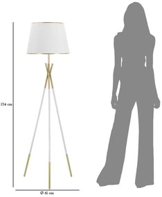 Lampa podłogowa na trójnogu TRIPLY, 154 cm