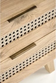 Nowoczesna szafka nocna CALVIRO SN-1 w dekorze dąb artisan – elegancki i funkcjonalny mebel do sypialni w naturalnym stylu
