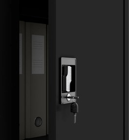 Socjalna szafa ubraniowa Dawid All Black 90x45x185 cm czarny