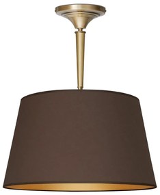 Mosiężna lampa wisząca z brązowym abażurem YA-S1CK45m