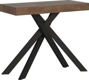 Konsola rozkładana 90x40/300 cm Krack orzech nogi w kolorze antracytu