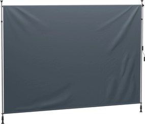 Outsunny Markiza balkonowa z ręczną korbką regulowana wysokość bez wiercenia 350 cm szerokości Ciemnoszary