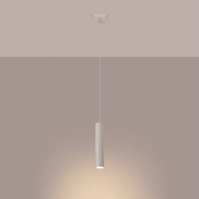 Lampa wisząca loft Toris, stal - 1 źródło światła 3000K - L.8 x H.118 cm - beżowy