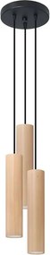 Drewniana lampa wisząca tuba - 7X S168 K7-E18