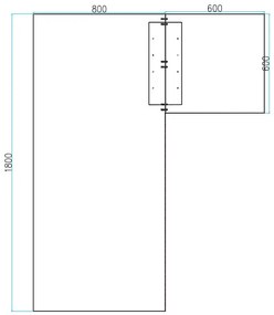 Biurko PRIMO FLEXIBLE 1800 x 1400 mm, wenge