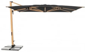 ALU WOOD XL 4x3 m - wahadłowy parasol ogrodowy z drążkiem bocznym : Substancja Desen - 840