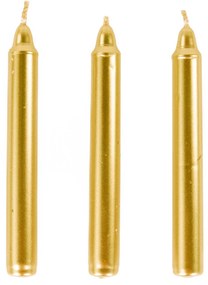 Metaliczne świece stołowe z parafiny, 10 cm