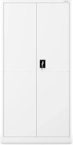 Metalowa szafa gospodarcza Dawid Smart 90x40x185 cm, biała