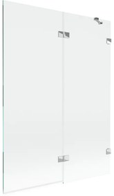 Mexen Lunar parawan nawannowy 2-skrzydłowy prawy 130 x 150 cm, transparent, chrom - 897-130-100-01-00-P