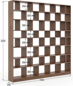 Duży regał na książki biblioteczka orzech F7-B45