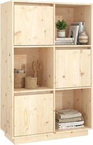 Wysoki Regał Stojący Drewniany Naturalny M0-N18