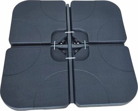 Kwadratowa czarna podstawa do parasola ogrodowego R6-F93