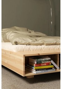 Łóżko dwuosobowe z litego drewna sosnowego ze stelażem 160x200 cm Merge – Karup Design