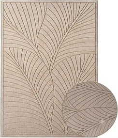 Dywan uniwersalny Nova 3D Listki beżowe 160 cm x 230 cm