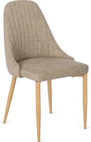 Krzesło Tapicerowane do Jadalni TORINO Beżowe Nowoczesne