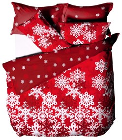 B.E.S. Petrovice Flanelowa pościel Czerwona zimowabajka, 140 x 200 cm, 70 x 90 cm