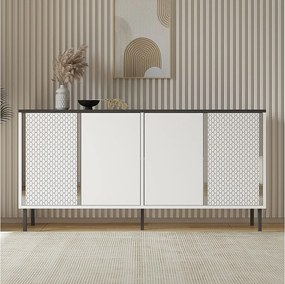 Komoda – 150 cm x 75 cm x 36 cm – Biała i Royal – Płyta wiórowa z powłoką melaminową