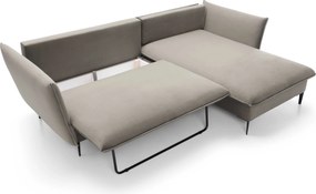 Masseno Narożnik SOLE z funkcją spania i pojemnikiem na pościel Narozniki L, Rozkładana sofa - Brązowy, RIVIERA 16