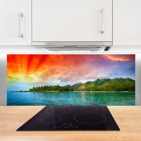 Szkło do Kuchni na Ścianę Brzeg Lasu Nad Bałtykiem