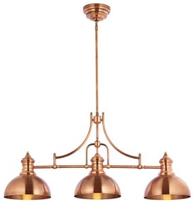 Jupiter 1791 - PT3 - Lampa wisząca PLATINO 3xE27/60W/230V miedziana