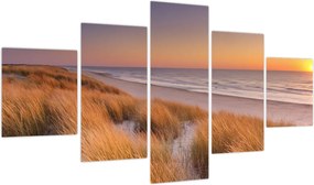 Obraz - Plaża o zachodzie słońca (125x70 cm)