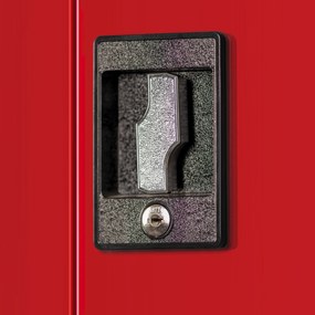 Warsztatowo-narzędziowa szafa metalowa BRUNO, 920 x 1850 x 500 mm, antracytowo-czerwona