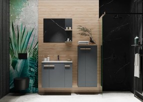 Szafka średnia L-WOOD 50 cm antracyt mat KROFAM