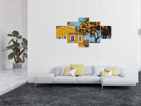 Obraz - Drzewo pomarańczowe (125x70 cm)